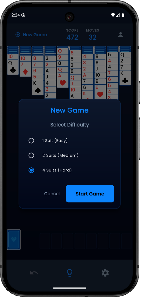 Radif Spider Solitaire Gameplay